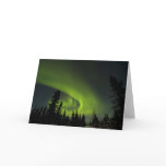 Canada, Manitoba. View of aurora borealis and cards