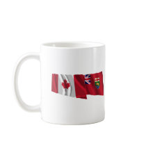 Canada & Manitoba Waving Flags mugs by Vexillophile Canada & Manitoba Waving Flags mugs