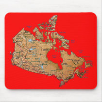 Canada Map Mousepad by FlagAndMap Canada Map Mousepad