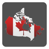 Canada: Map Square Sticker