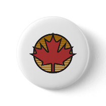 canada maple leaf pinback button