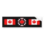 Canada Maple Leaf Circle Design Bumper Sticker