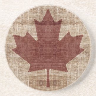 Canada maple leaf flag stylish design coaster