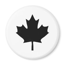 canada maple leaf icon black magnets