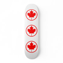 Canada Maple Leaf Inside of a Ring Skate Decks