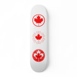 Canada Maple Leaf Lines Skateboard