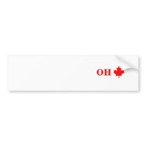 canada maple leaf, OH bumper stickers by marcellus canada maple leaf, OH bumper stickers