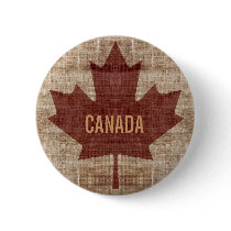 Canada maple leaf stylish button