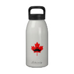 Canada Mustache - A mustache on red maple Drinking Bottles