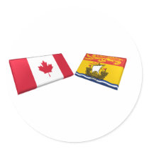 Canada & New Brunswick Flag Tiles stickers by Vexillophile Canada & New Brunswick Flag Tiles stickers