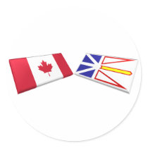 Canada & Newfoundland Flag Tiles stickers