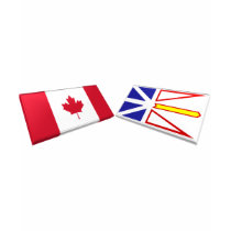 Canada & Newfoundland Flag Tiles t-shirts