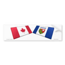 Canada & Northwest Territories Flag TIles bumper stickers