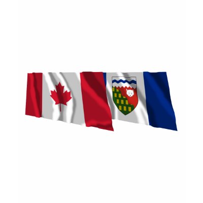 Canada & Northwest Territories Waving Flags Shirts by Vexillophile