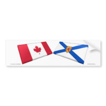 Canada & Nova Scotia Flag TIles bumper stickers by Vexillophile Canada & Nova Scotia Flag TIles bumper stickers