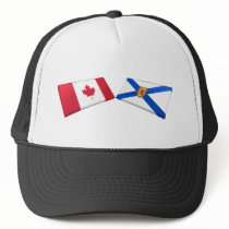 Canada & Nova Scotia Flag TIles hats