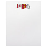 Canada &amp; Nunavut Waving Flags Letterhead Template
