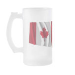 Canada & Nunavut Waving Flags mugs