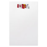 Canada &amp; Nunavut Waving Flags Stationery Design