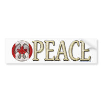 Canada Peace bumper stickers by Curious_Dreams Canada Peace bumper stickers