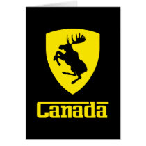 Canada - prancing moose shield crest coat of arms cards