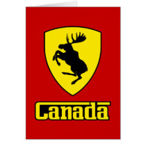Canada - prancing moose shield crest coat of arms cards