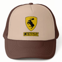 Canada - prancing moose shield crest coat of arms hats