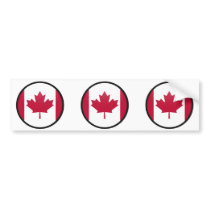 Canada quality Flag Circle Bumper Sticker
