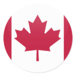 Canada quality Flag Circle Stickers
