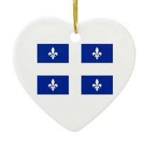 Canada Quebec Flag On Hanging Ornament