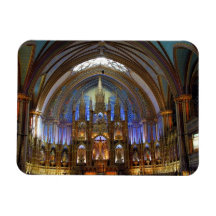 Canada,  Quebec,  Montreal. Interior of Notre 2 Vinyl Magnets
