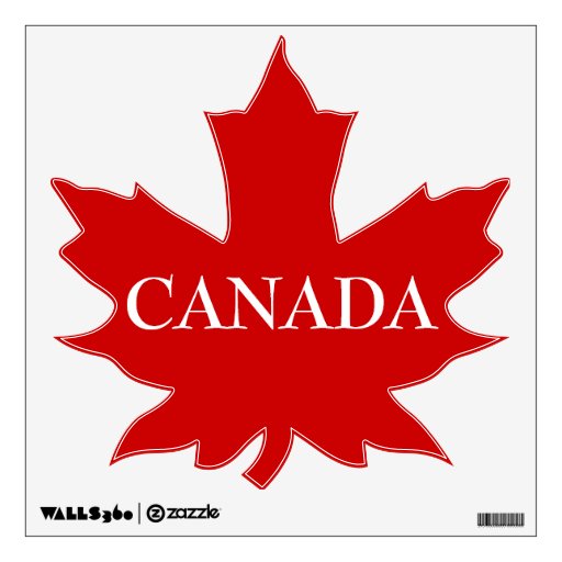 CANADARed Maple Leaf Wall Decal Zazzle