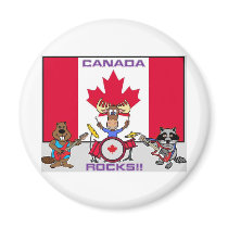 CANADA ROCKS!! FRIDGE MAGNET