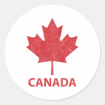 Canada Round Sticker
