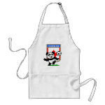 This adorable little panda is too cute! He's featured in front of a large flag from Canada and ready to play football and score some goals. This cute design is perfect for football players and soccer fans.