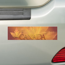 Canada Souvenir Bumper Sticker Maple Leaf Sticker bumper stickers by artist_kim_hunter Canada Souvenir Bumper Sticker Maple Leaf Sticker bumper stickers