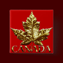 Canada Souvenir Button Gold Canada Buttons Gifts buttons