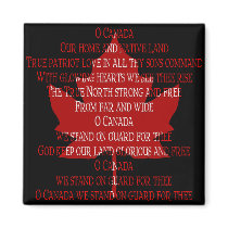 Canada Souvenir Fridge Magnet Canada Anthem Magnet
