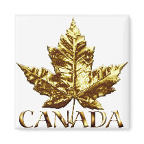 Canada Souvenir Fridge Magnet Gold Canada Gift