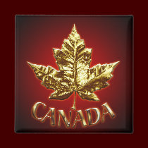 Canada Souvenir Fridge Magnet Gold Maple Leaf Gift magnets