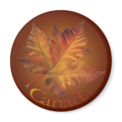 Canada Souvenir Fridge Magnet Maple Leaf Magnet by artist_kim_hunter