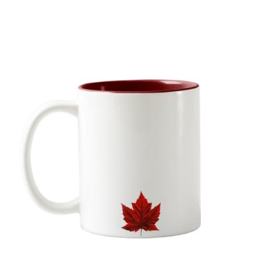 Canada Souvenir Mug Coffee Cup Maple Leaf Cup by artist_kim_hunter