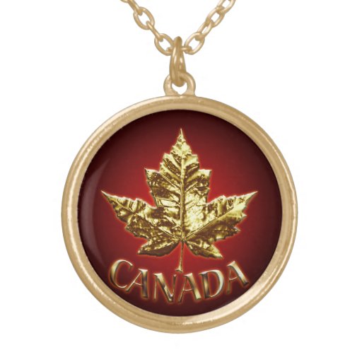 Canada Souvenir Necklace Canada Gold Maple Leaf Zazzle
