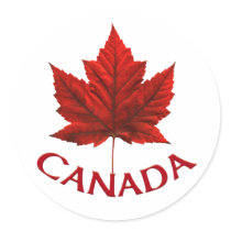 Canada Souvenir Stickers Red Maple Leaf Stickers