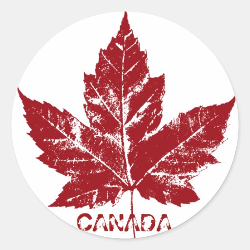 Canada Souvenir Stickers Red Maple Leaf Stickers Zazzle