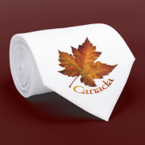 Canada Souvenir Tie Fun Gold Canada Maple Leaf Tie ties