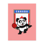 This is a cute shirt for table tennis players and fans. Panda loves to play table tennis in front of this flag of Canada! This table tennis panda shirt is a great gift for table tennis players and fans!