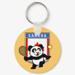 This adorable little panda loves to get out on the court and hits some balls. Panda plays in front of a large flag of Canada. This is a great design for anyone who loves to play tennis, watch tennis or just loves cute pandas.