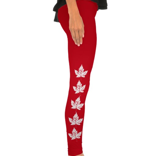 Canadian Flag Leggings, Canadian Flag Pair of Legging Tights for Women
