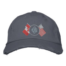 Canada - US- Monogram Hat Embroidered Hat